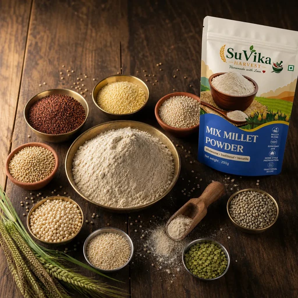 Millets and grains for SuVika products